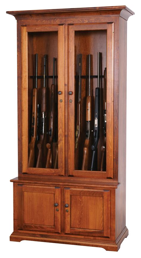 solid wood gun display cabinets